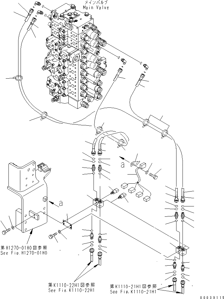 Схема запчастей Komatsu PC400-7E0 - ОСНОВН. ЛИНИЯ PPC (БЛОК) ( АКТУАТОР) ГИДРАВЛИКА