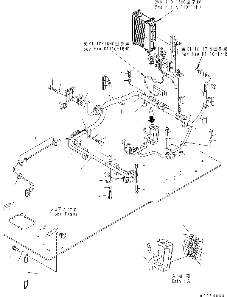 Схема запчастей Komatsu PC400-7E0 - ОСНОВН. КОНСТРУКЦИЯ (КАБИНА) (Э/ПРОВОДКА) (ДЛЯ ПОГРУЗ.) КАБИНА ОПЕРАТОРА И СИСТЕМА УПРАВЛЕНИЯ