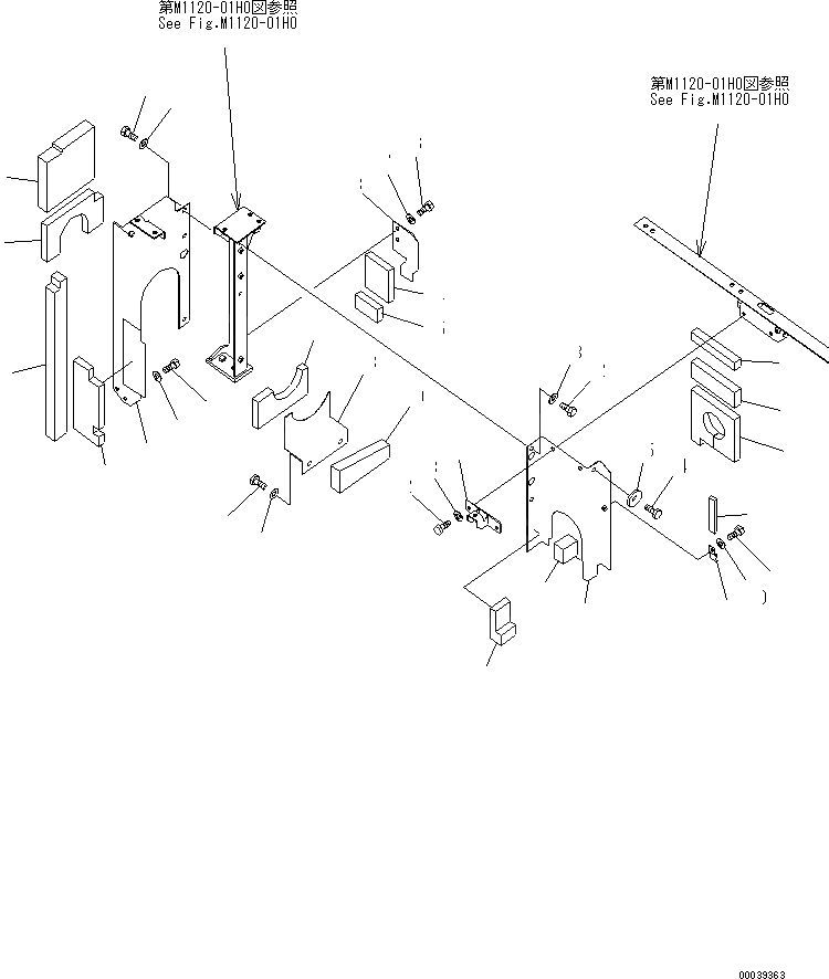 Схема запчастей Komatsu PC400-7E0 - ПЕРЕГОРОДКА. (КАБИНА) (/) ЧАСТИ КОРПУСА