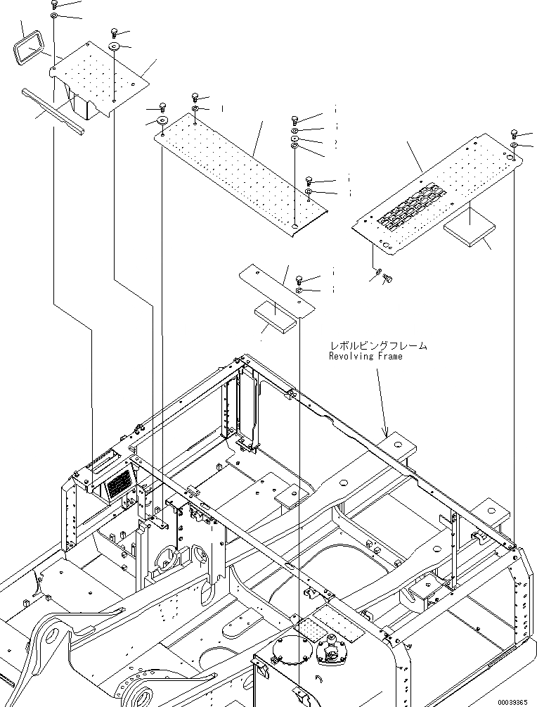 Схема запчастей Komatsu PC400-7E0 - КРЫШКА(КАБИНА)(№-89) ЧАСТИ КОРПУСА