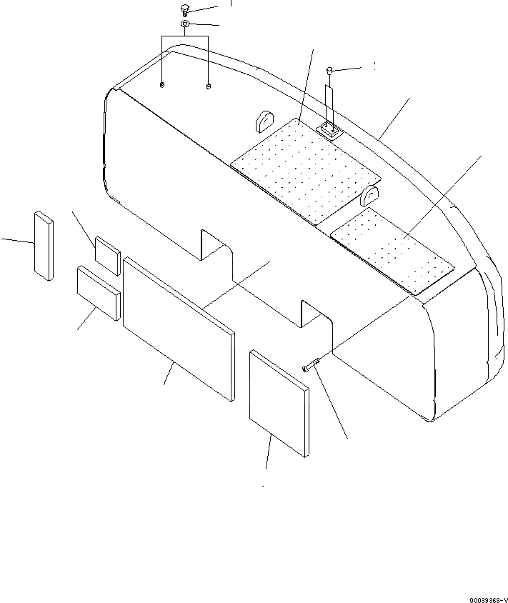 Схема запчастей Komatsu PC400-7E0 - ПРОТИВОВЕС (9KG)(№-) ЧАСТИ КОРПУСА