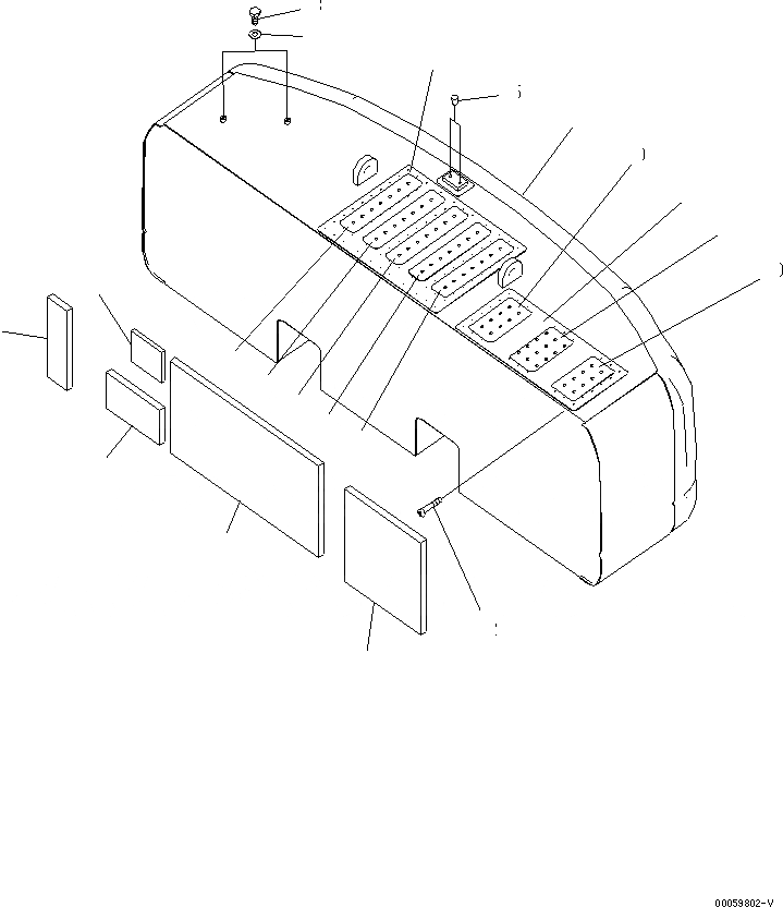 Схема запчастей Komatsu PC400-7E0 - ПРОТИВОВЕС (9KG)(№-) ЧАСТИ КОРПУСА