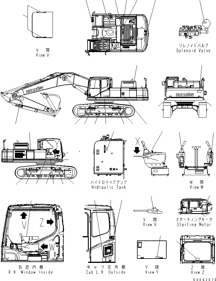 Схема запчастей Komatsu PC400-7E0 - ТАБЛИЧКИ (ТУРЦИЯ) МАРКИРОВКА