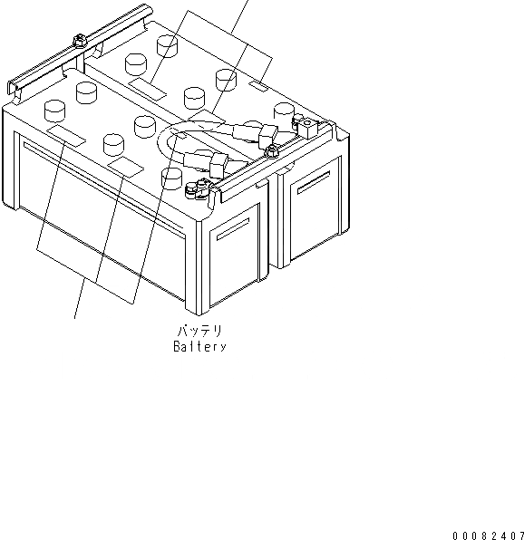 Схема запчастей Komatsu PC400-7E0 - АККУМУЛЯТОР (ДЛЯ США И PUERTO RICO)(№-) МАРКИРОВКА