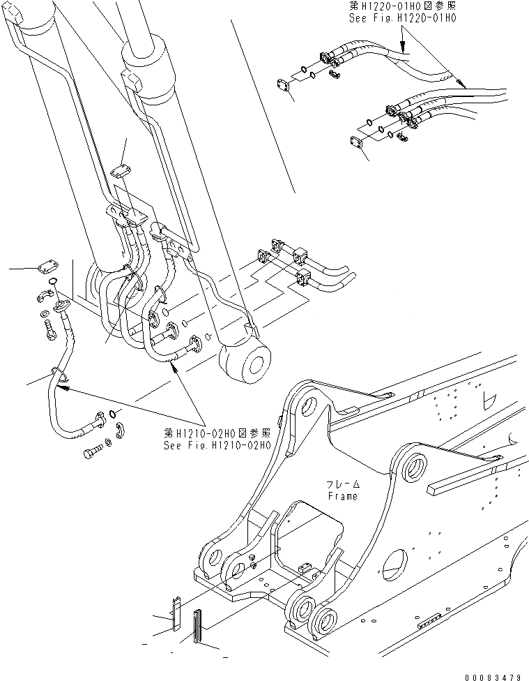 Схема запчастей Komatsu PC400-7E0 - ЭЛЕМЕНТЫ (КУЗОВ)(№-) РАЗНОЕ