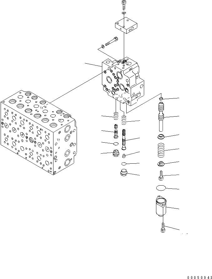 Схема запчастей Komatsu PC400-7E0 - ОСНОВН. КЛАПАН (/) ОСНОВН. КОМПОНЕНТЫ И РЕМКОМПЛЕКТЫ