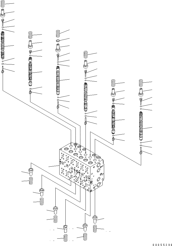 Схема запчастей Komatsu PC400-7E0 - ОСНОВН. КЛАПАН (-АКТУАТОР) (/) (ДЛЯ ПОГРУЗ.) ОСНОВН. КОМПОНЕНТЫ И РЕМКОМПЛЕКТЫ