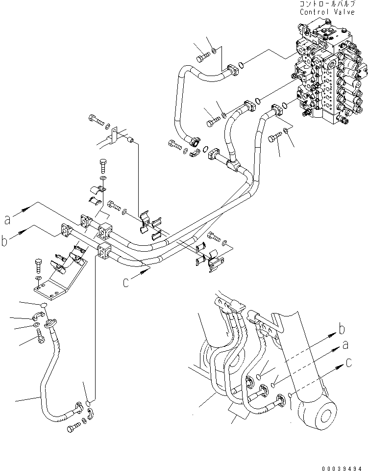 Схема запчастей Komatsu PC400-8 - ГИДРОЛИНИЯ СТРЕЛЫ (/)(№7-) ГИДРАВЛИКА