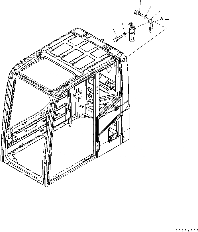 Схема запчастей Komatsu PC400-8 - ОГНЕТУШИТЕЛЬ (РОССИЯ)(№7-) КАБИНА ОПЕРАТОРА И СИСТЕМА УПРАВЛЕНИЯ