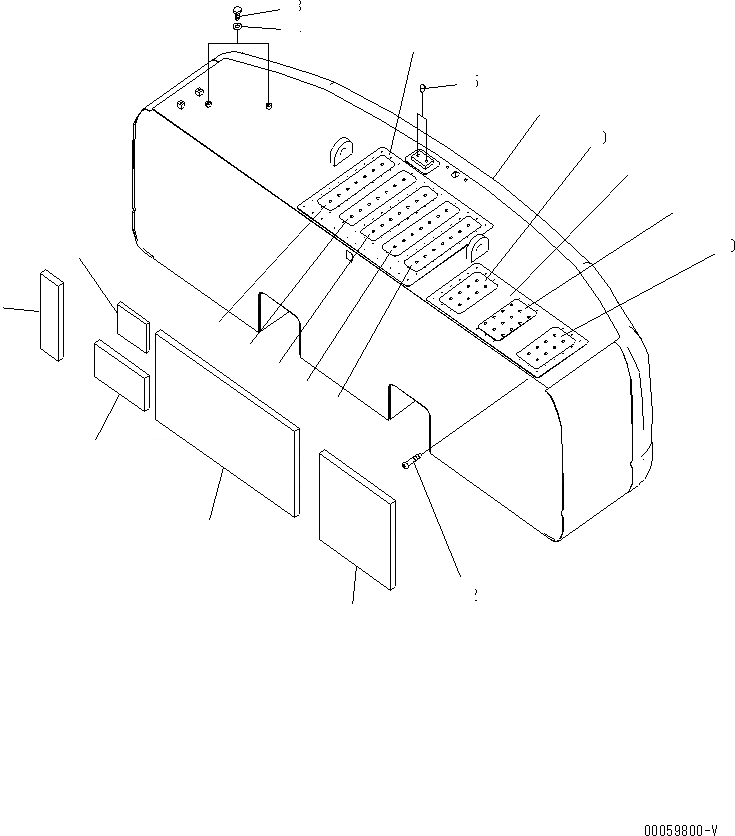 Схема запчастей Komatsu PC400-8 - ПРОТИВОВЕС (9KG)(№7-7) ЧАСТИ КОРПУСА