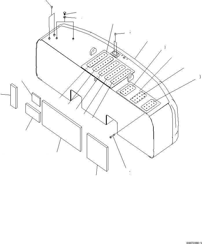 Схема запчастей Komatsu PC400-8 - ПРОТИВОВЕС (9KG)(№7-) ЧАСТИ КОРПУСА