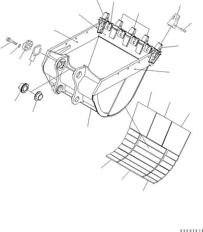 Схема запчастей Komatsu PC400-8 - КОВШ¤ .M¤ MM (УСИЛ.) (ГОРИЗОНТАЛЬН. ПАЛЕЦ) (С РЕГУЛИРОВКОЙ)(№7-) РАБОЧЕЕ ОБОРУДОВАНИЕ