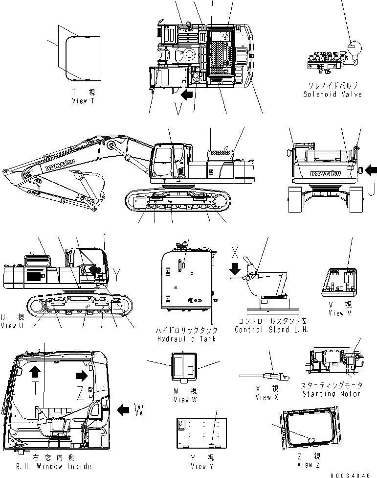 Схема запчастей Komatsu PC400-8 - ТАБЛИЧКИ (АНГЛ.)(№7-) МАРКИРОВКА