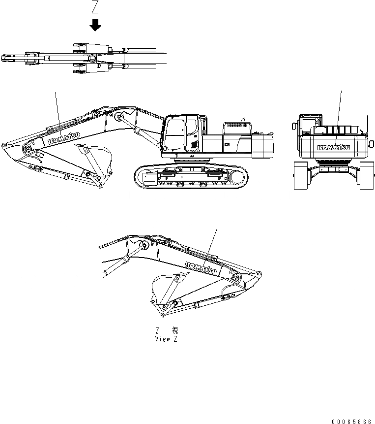 Схема запчастей Komatsu PC400-8 - ЛОГОТИП KOMATSU( SET)(№7-) МАРКИРОВКА