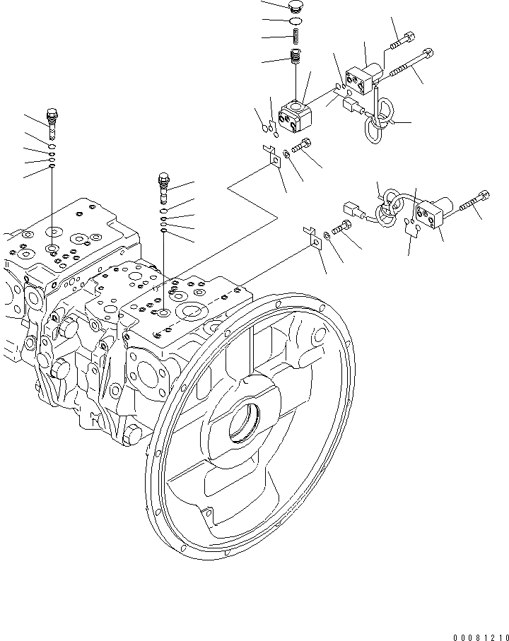 Схема запчастей Komatsu PC400-8 - ОСНОВН. НАСОС (/)(№7-) ОСНОВН. КОМПОНЕНТЫ И РЕМКОМПЛЕКТЫ