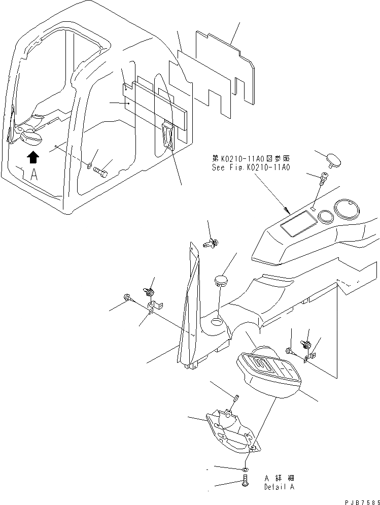 Схема запчастей Komatsu PC400LC-6 - КАБИНА (КРЫШКА ПАНЕЛИ С МОНИТОРОМ) (С КОНДИЦИОНЕРОМ) (США)(№-) КАБИНА ОПЕРАТОРА И СИСТЕМА УПРАВЛЕНИЯ