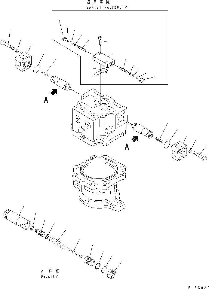 Схема запчастей Komatsu PC400LC-6Z - МОТОР ПОВОРОТА (/) ОСНОВН. КОМПОНЕНТЫ И РЕМКОМПЛЕКТЫ