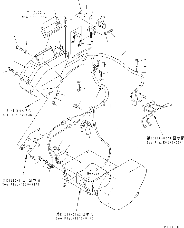 Схема запчастей Komatsu PC400LC-6Z - ПРАВ. СТОЙКА (ПАНЕЛЬ И ПРОВОДКА) (С ОБОГРЕВ-ЛЕМ)(№-8) КАБИНА ОПЕРАТОРА И СИСТЕМА УПРАВЛЕНИЯ