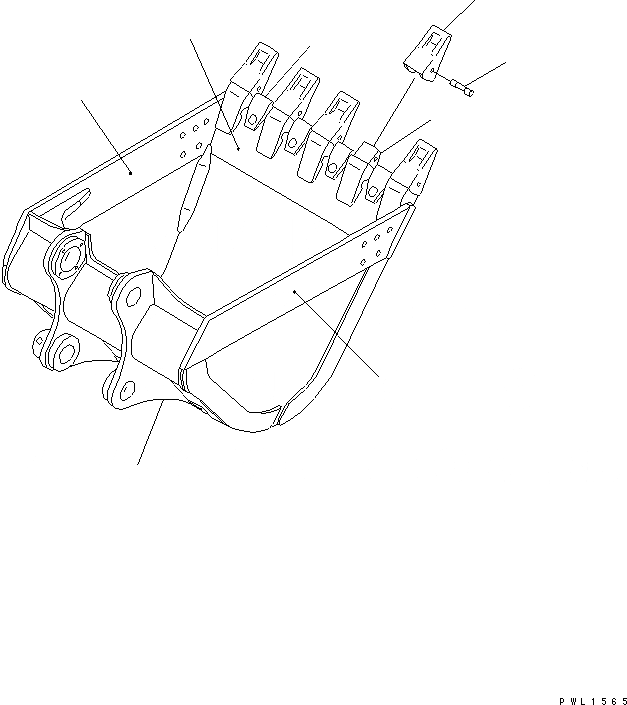 Схема запчастей Komatsu PC400LC-6Z - КОВШ¤ .M¤ (CECE .M)¤MM (УСИЛ.) (SE)(№-) РАБОЧЕЕ ОБОРУДОВАНИЕ