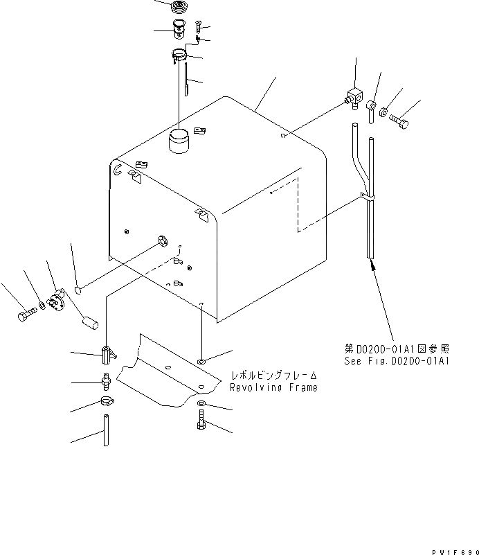 Схема запчастей Komatsu PC400LC-6 - ТОПЛИВН. БАК.(№-) ТОПЛИВН. БАК. AND КОМПОНЕНТЫ