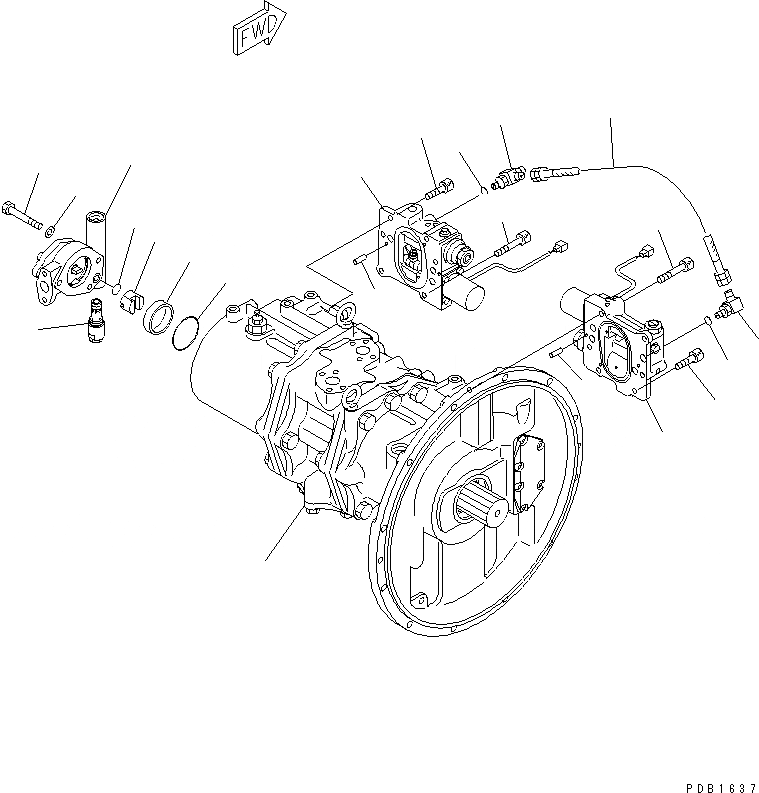 Схема запчастей Komatsu PC400LC-6 - ОСНОВН. НАСОС (/9)(№-999) ОСНОВН. КОМПОНЕНТЫ И РЕМКОМПЛЕКТЫ