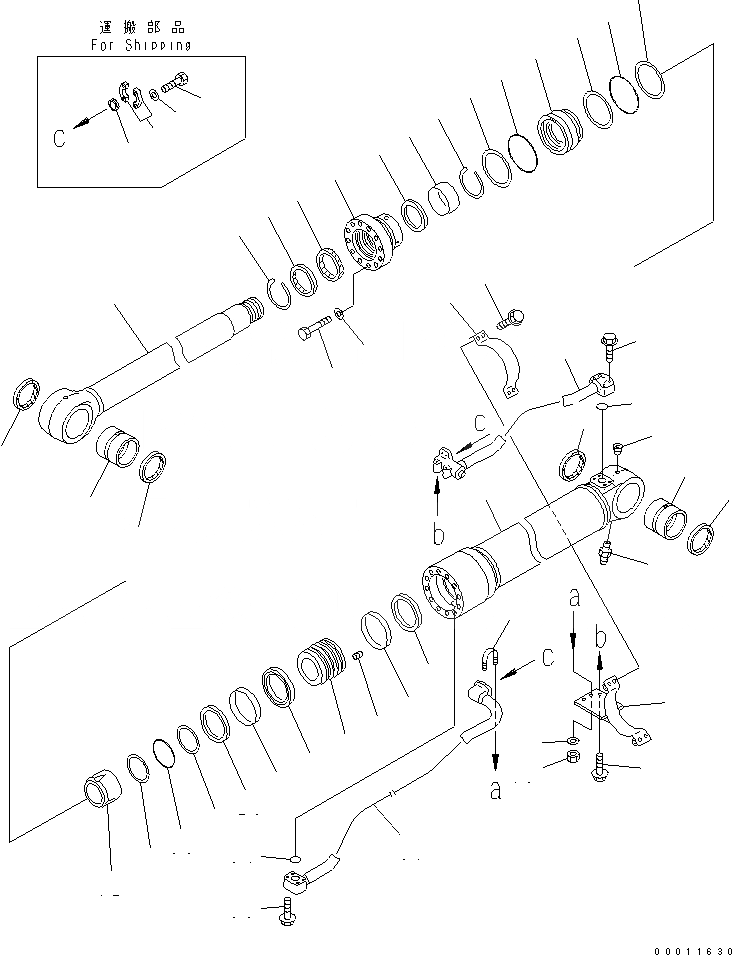 Схема запчастей Komatsu PC400LC-7-M1 - BM ЦИЛИНДР ОСНОВН. КОМПОНЕНТЫ И РЕМКОМПЛЕКТЫ