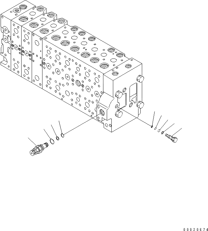 Схема запчастей Komatsu PC400LC-7-M1 - ОСНОВН. КЛАПАН (-АКТУАТОР) (/) ОСНОВН. КОМПОНЕНТЫ И РЕМКОМПЛЕКТЫ