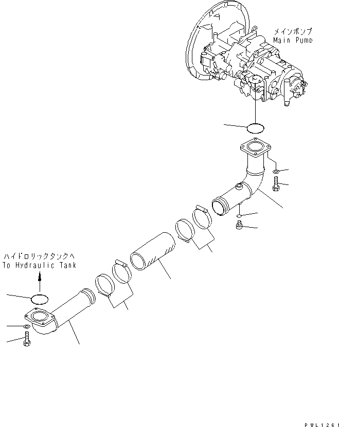 Схема запчастей Komatsu PC400LC-6Z - ВСАСЫВАЮЩАЯ ЛИНИЯ(ВСАСЫВАЮЩИЙ ПАТРУБОК)(№-) ГИДРАВЛИКА