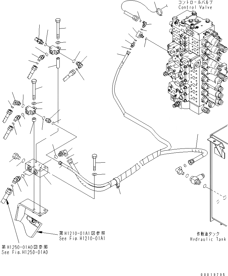 Схема запчастей Komatsu PC400LC-7 - ANTI-DROP КЛАПАН ТРУБЫ (СТРЕЛА) (ШАССИ) (С СИГНАЛИЗ. ПЕРЕГРУЗКИ) ГИДРАВЛИКА