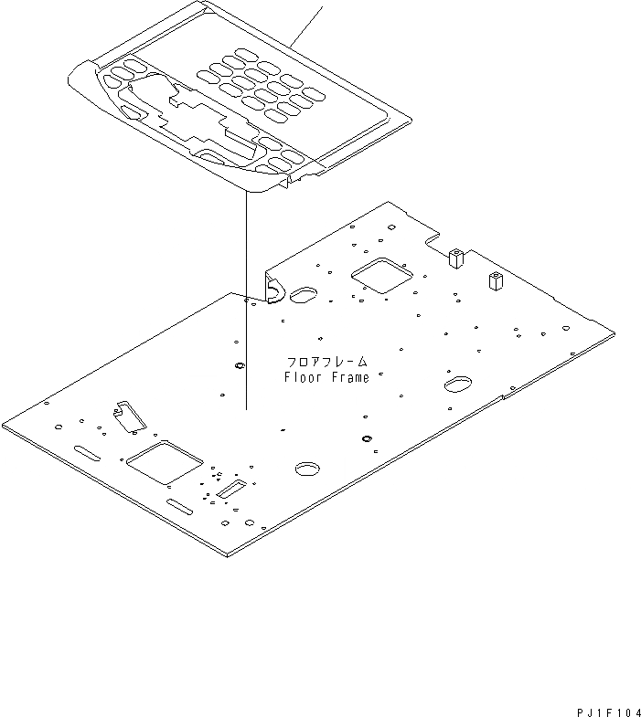 Схема запчастей Komatsu PC400LC-6Z - ПОКРЫТИЕ ПОЛА(ДЛЯ OFFSET)(№7-) КАБИНА ОПЕРАТОРА И СИСТЕМА УПРАВЛЕНИЯ