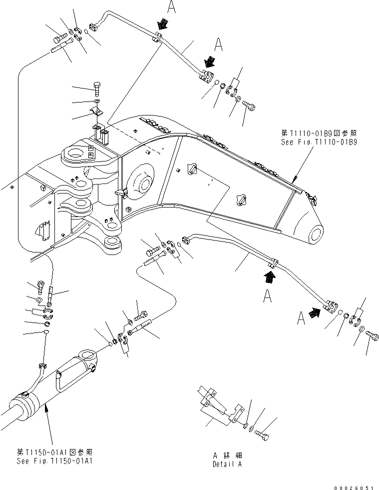 Схема запчастей Komatsu PC400LC-6Z - OFFSET СТРЕЛА (OFFSET ЦИЛИНДР LNE)(№9-) РАБОЧЕЕ ОБОРУДОВАНИЕ