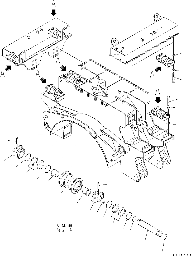 Схема запчастей Komatsu PC400LC-6Z - PIPE LOOPER (ОПОРНЫЙ КАТОК)(№7-) РАЗНОЕ