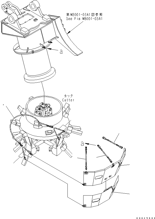 Схема запчастей Komatsu PC400LC-6Z - PIPE LOOPER (CUTTER COVER)(№9-) РАЗНОЕ