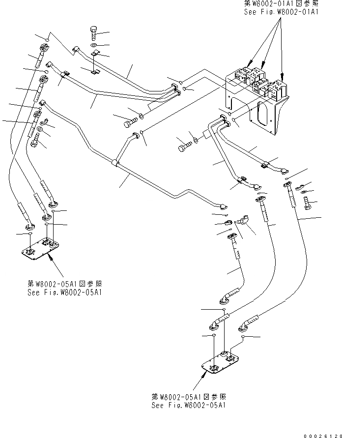Схема запчастей Komatsu PC400LC-6Z - PIPE LOOPER ТРУБЫ (CUTTER МОТОР ЛИНИИ) (/)(№9-) РАЗНОЕ