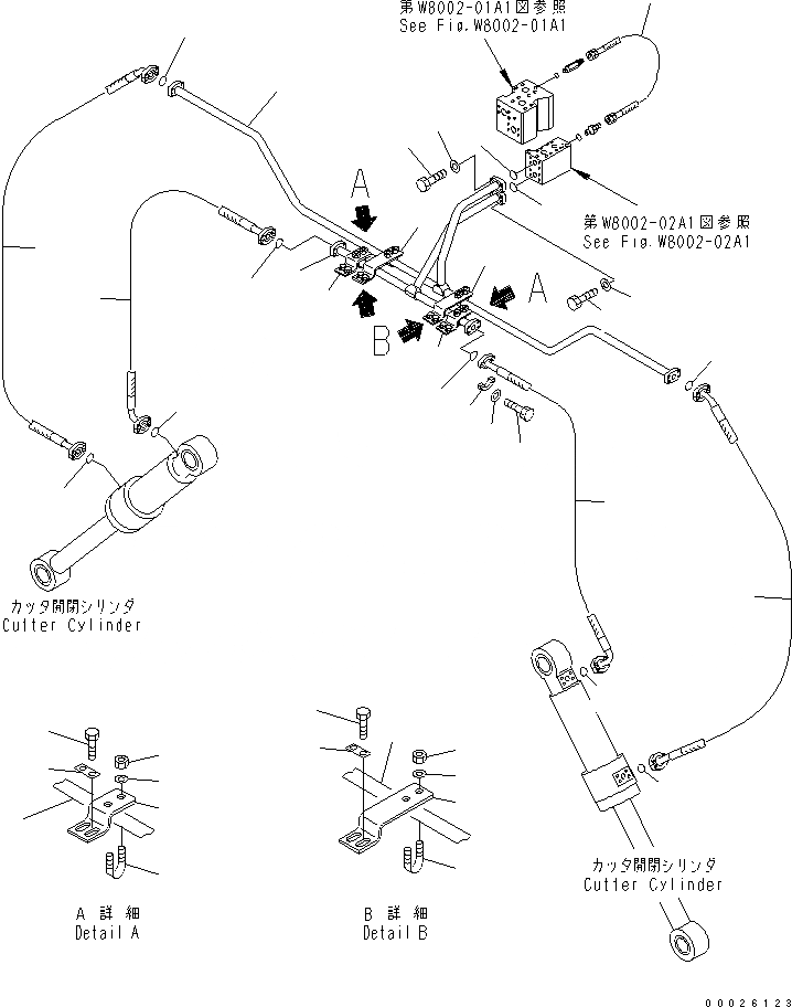 Схема запчастей Komatsu PC400LC-6Z - PIPE LOOPER ТРУБЫ (CUTTER ЛИНИЯ ЦИЛИНДРАS)(№9-) РАЗНОЕ