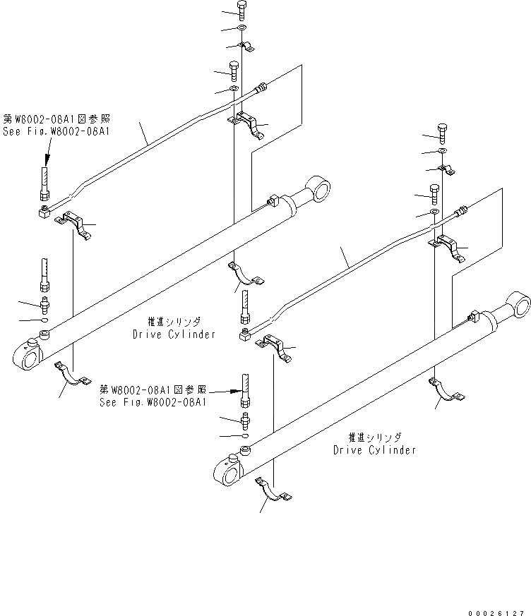 Схема запчастей Komatsu PC400LC-6Z - PIPE LOOPER ТРУБЫ (ПРИВОД ЛИНИЯ ЦИЛИНДРА)(№9-) РАЗНОЕ