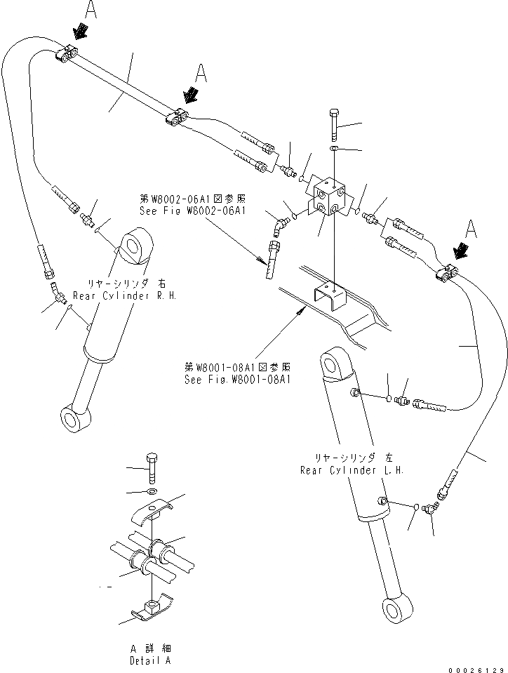 Схема запчастей Komatsu PC400LC-6Z - PIPE LOOPER ТРУБЫ (ЗАДН. ТРУБЫ)(№9-) РАЗНОЕ