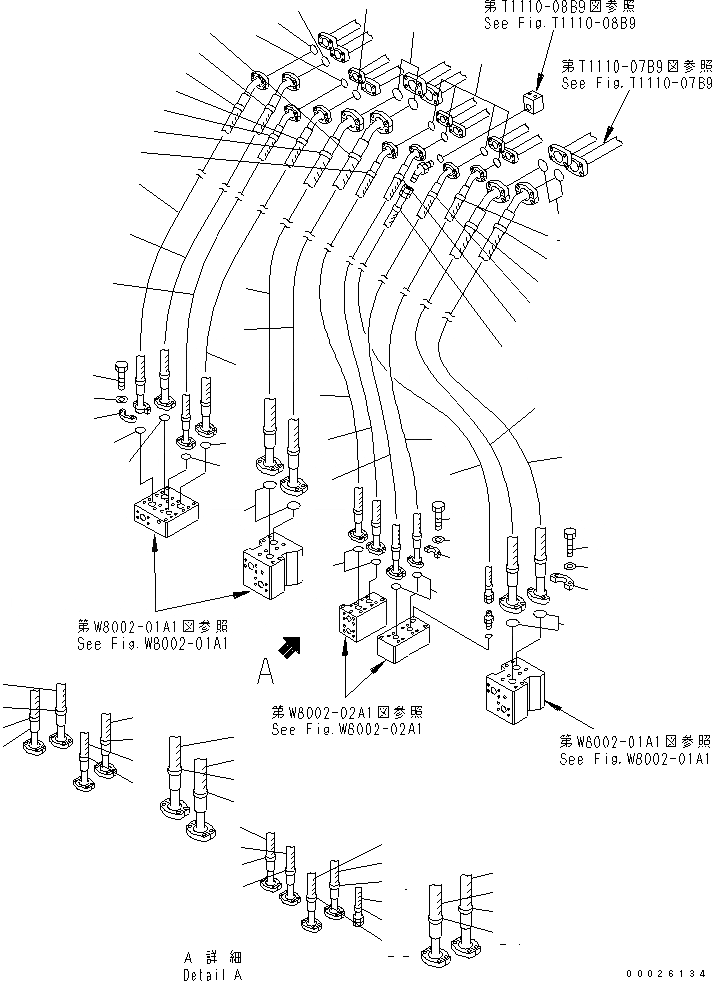 Схема запчастей Komatsu PC400LC-6Z - PIPE LOOPER ТРУБЫ (ШЛАНГИ)(№9-) РАЗНОЕ