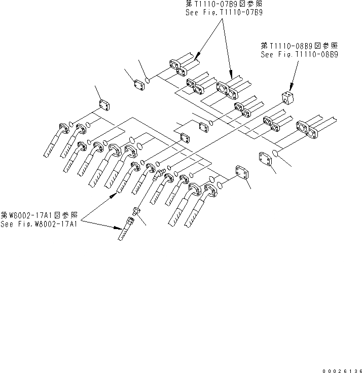 Схема запчастей Komatsu PC400LC-6Z - PIPE LOOPER ТРУБЫ (ЗАГЛУШКА)(№9-) РАЗНОЕ