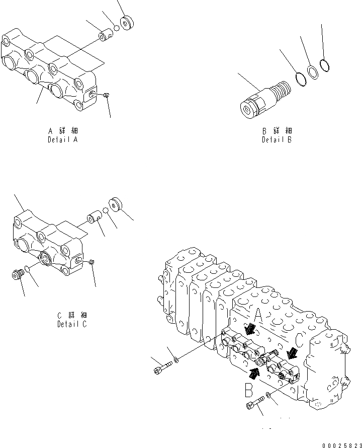 Схема запчастей Komatsu PC400LC-6Z - ОСНОВН. КЛАПАН (-АКТУАТОР) (7/7) (ДЛЯ PIPE LOOPER)(№9-) ОСНОВН. КОМПОНЕНТЫ И РЕМКОМПЛЕКТЫ