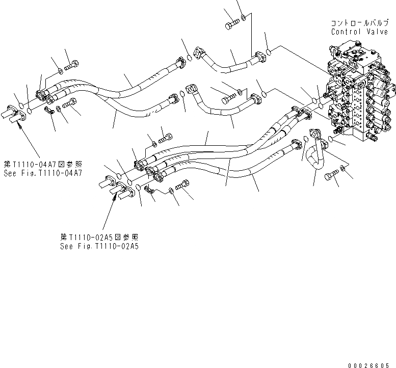 Схема запчастей Komatsu PC400LC-7 - РУКОЯТЬ И КОВШ ТРУБЫ (СПЕЦ-Я -40С) ГИДРАВЛИКА