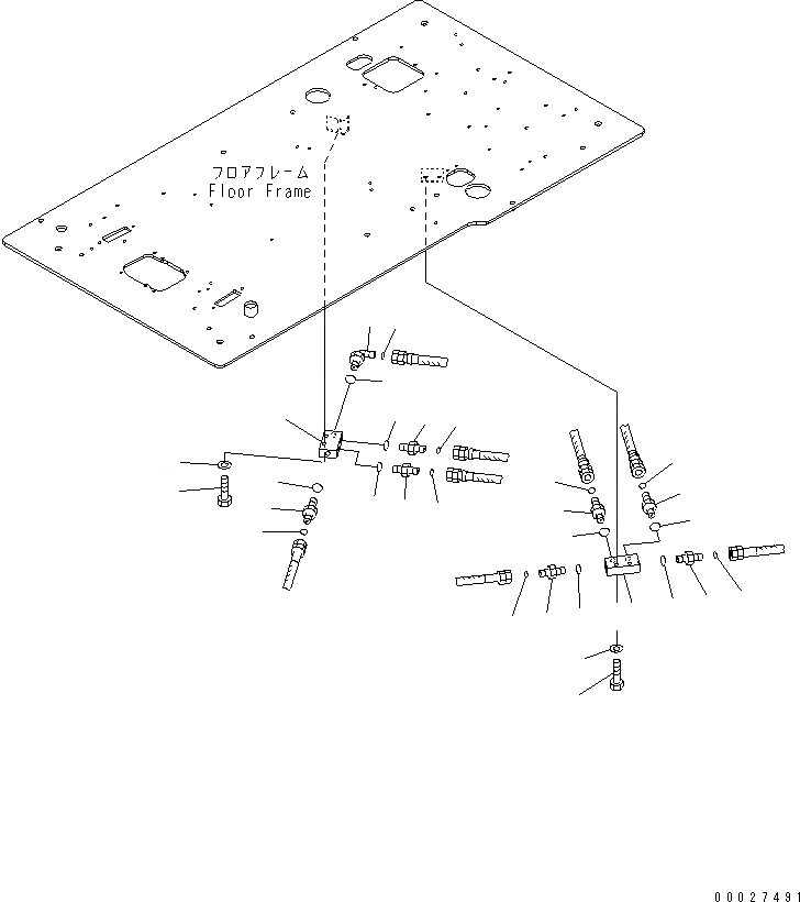 Схема запчастей Komatsu PC400LC-7 - ОСНОВН. КОНСТРУКЦИЯ (ПОЛ) (P¤T БЛОК) (СПЕЦ-Я -40С) КАБИНА ОПЕРАТОРА И СИСТЕМА УПРАВЛЕНИЯ