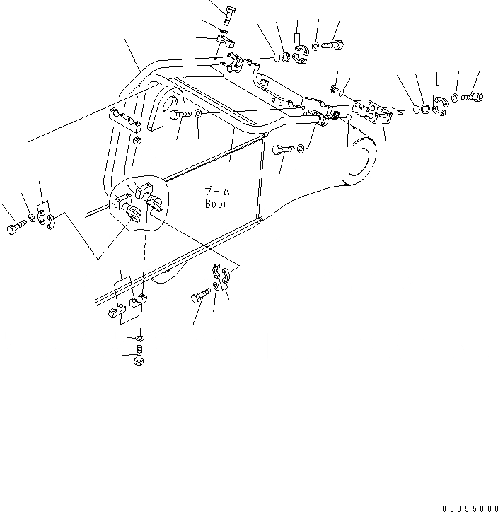 Схема запчастей Komatsu PC400LC-7 - СТРЕЛА (ЦИЛИНДР РУКОЯТИТРУБЫ) (ПОГРУЗ.) (СПЕЦ-Я -40С)(№7-) РАБОЧЕЕ ОБОРУДОВАНИЕ