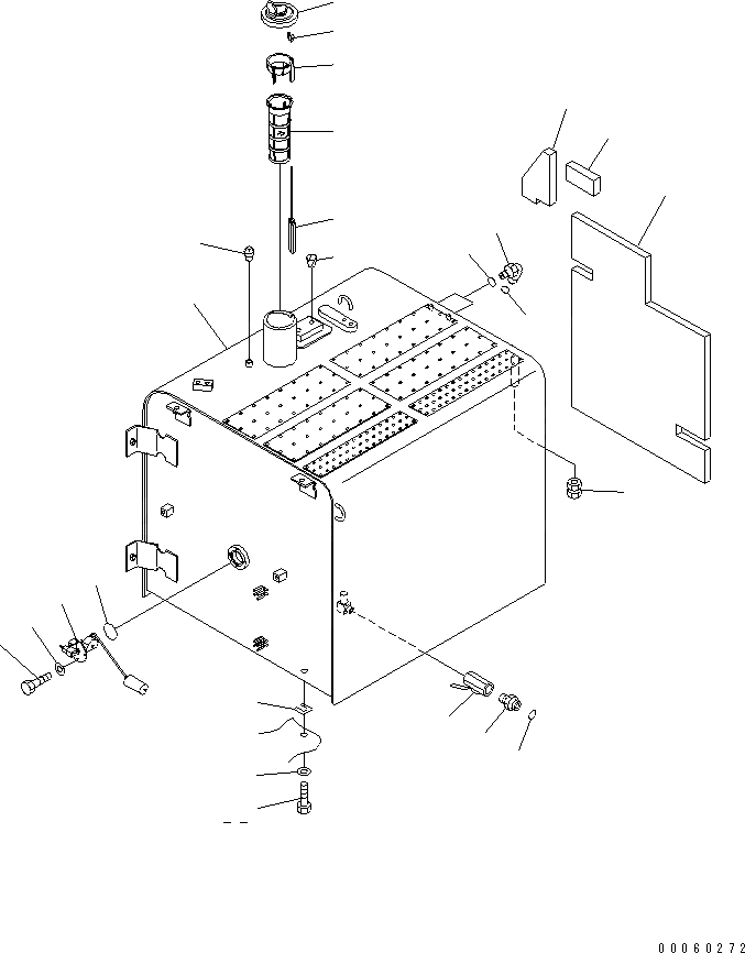 Схема запчастей Komatsu PC400LC-7E0 - ТОПЛИВН. БАК. (ДЛЯ ТОПЛИВН. REFILL НАСОС)(№-) ТОПЛИВН. БАК. AND КОМПОНЕНТЫ