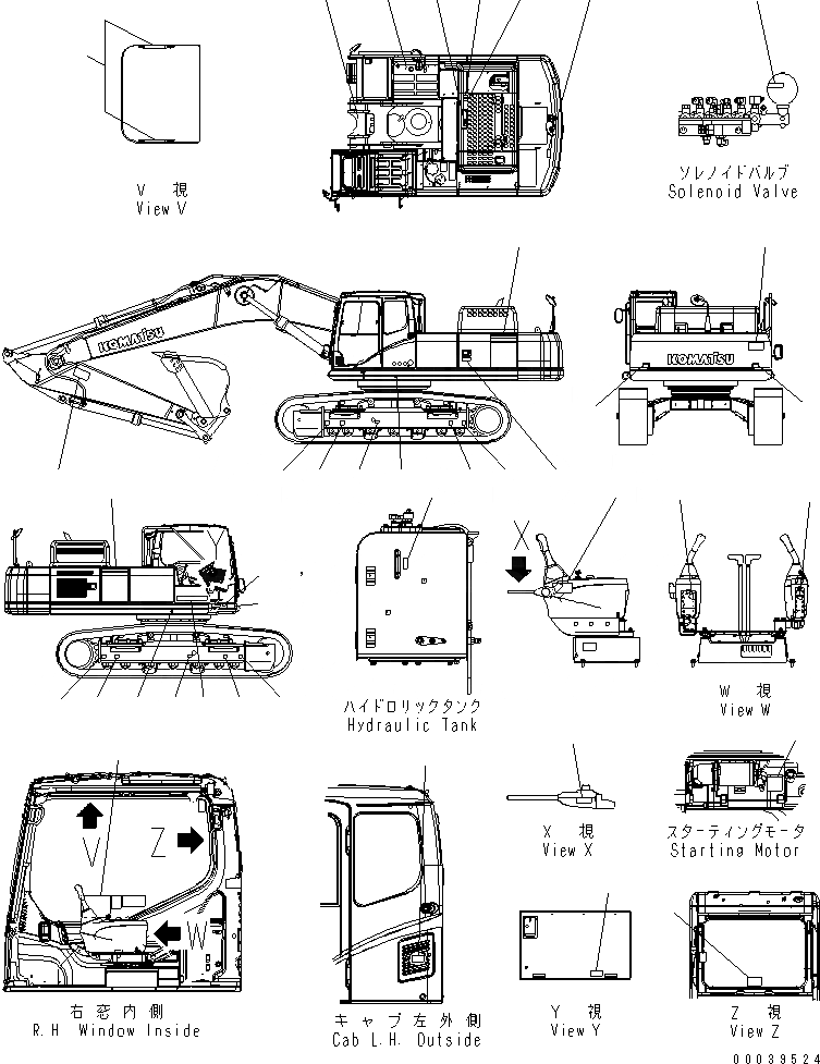 Схема запчастей Komatsu PC400LC-7E0 - ТАБЛИЧКИ (АНГЛ.) (LC) МАРКИРОВКА