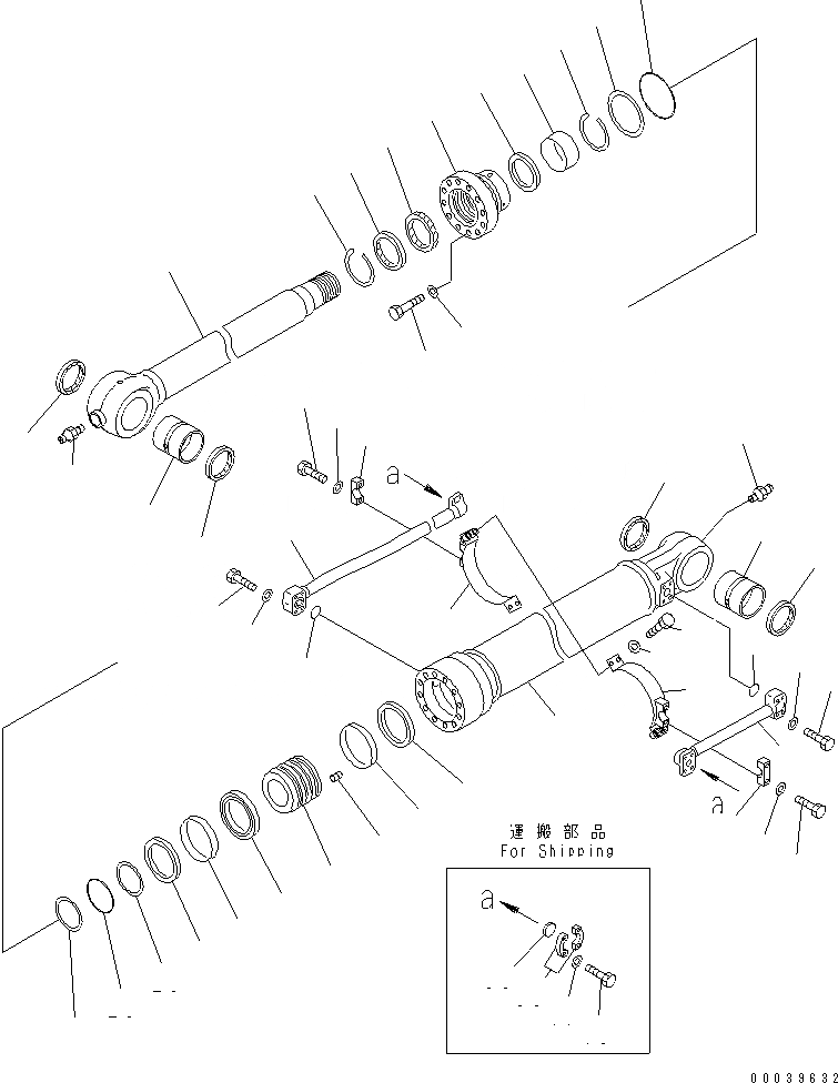 Схема запчастей Komatsu PC400LC-7E0 - ЦИЛИНДР КОВША ОСНОВН. КОМПОНЕНТЫ И РЕМКОМПЛЕКТЫ