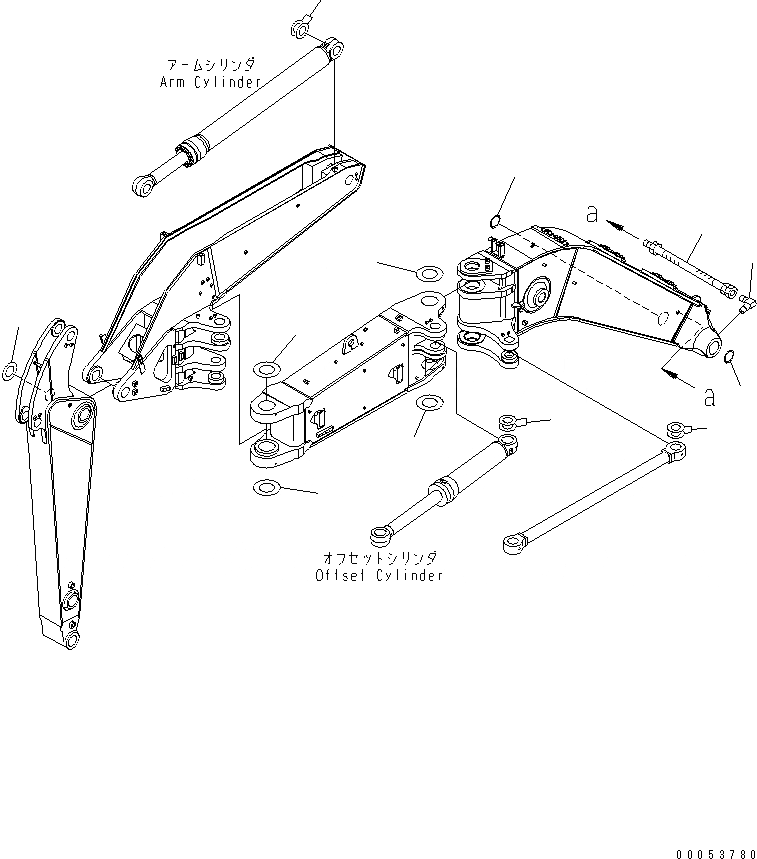 Схема запчастей Komatsu PC400LC-7 - OFFSET СТРЕЛА (LOOSE-ПОДАЮЩ. ITEM)(№-) РАБОЧЕЕ ОБОРУДОВАНИЕ