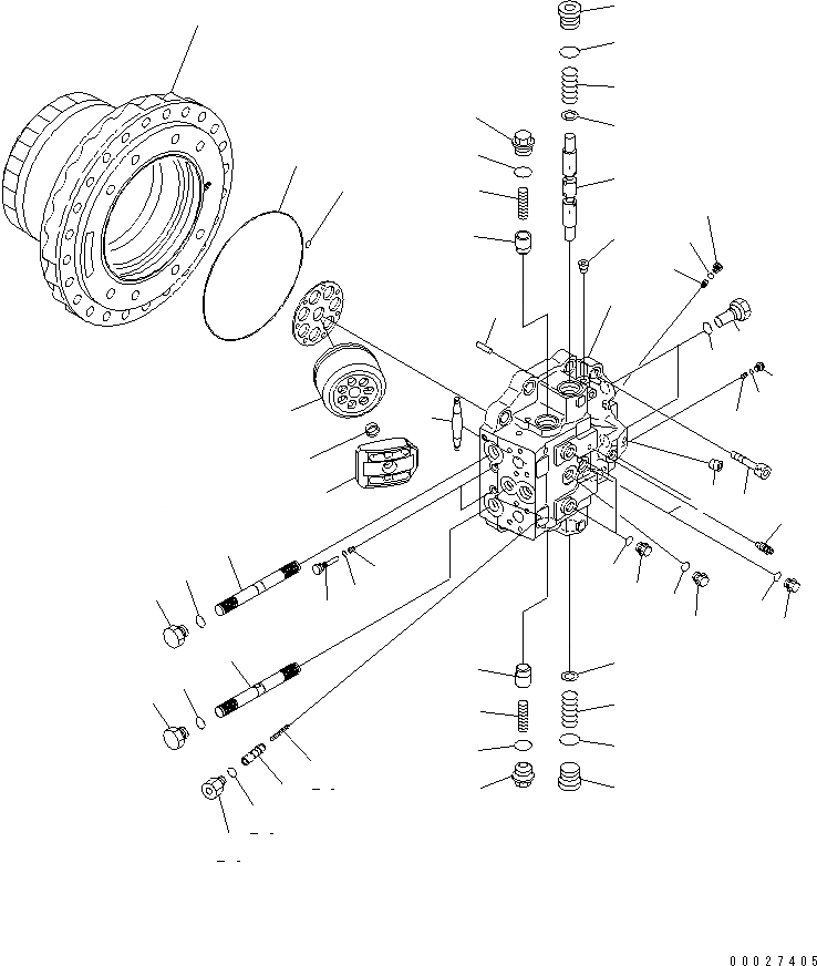 Схема запчастей Komatsu PC400LC-7 - МОТОР ХОДА (/) (СПЕЦ-Я -40С)(№-8) ОСНОВН. КОМПОНЕНТЫ И РЕМКОМПЛЕКТЫ