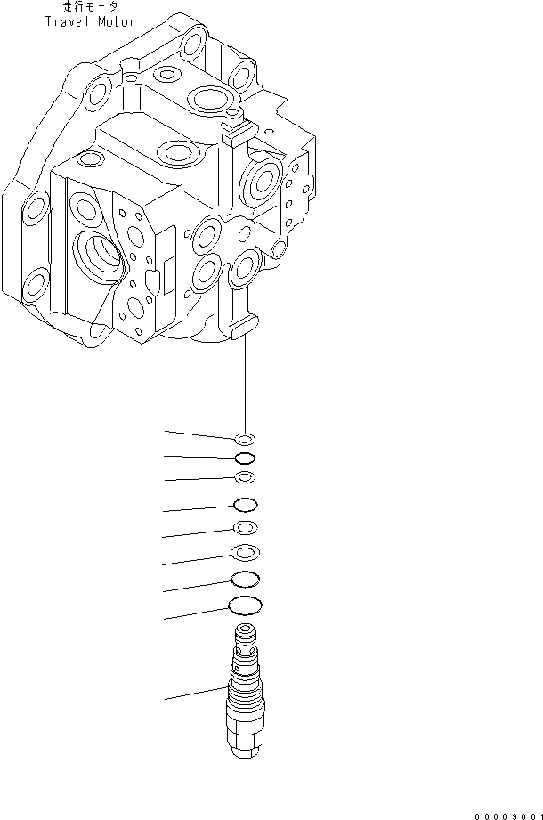 Схема запчастей Komatsu PC400LC-7 - МОТОР ХОДА (/) (СПЕЦ-Я -40С)(№9-) ОСНОВН. КОМПОНЕНТЫ И РЕМКОМПЛЕКТЫ