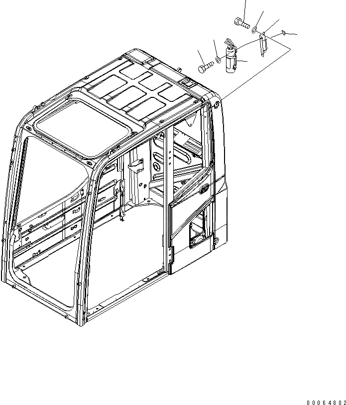 Схема запчастей Komatsu PC400LC-8 - ОГНЕТУШИТЕЛЬ (АНГЛ.)(№7-) КАБИНА ОПЕРАТОРА И СИСТЕМА УПРАВЛЕНИЯ